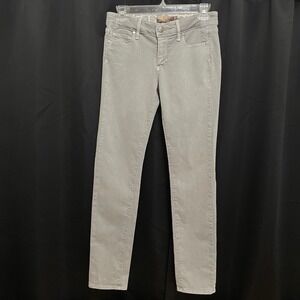 Paige Skyline Skinny Jeans Wmns 27 Light Gray Stretch Denim 0899120-348 USA Made